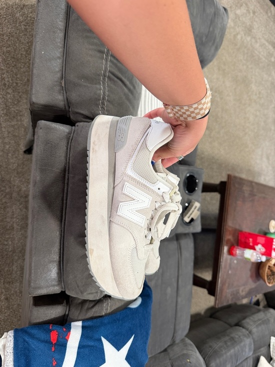 New Balance Shoes - New Balance Women's Light Beige and White Casual Sneakers
